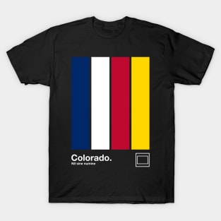 Colorado State Flag  // Original Minimalist Artwork Poster Design T-Shirt